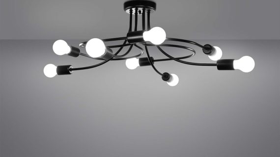 Miniaturka 2 - Żyrandol LEVOR 8 czarny