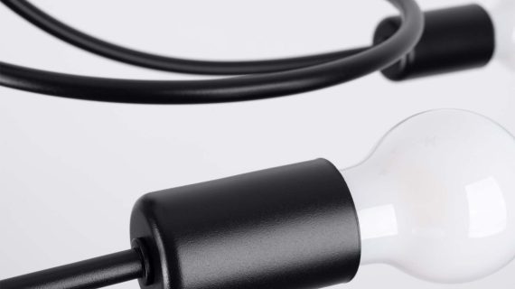 Miniaturka 3 - Żyrandol LEVOR 8 czarny