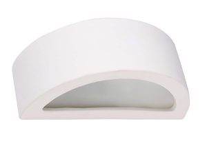 Miniaturka 8 - Kinkiet ceramiczny biały półokrągły z otworem świetlnym