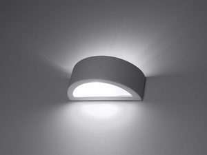 Miniaturka 2 - Ceramiczny kinkiet ścienny biały z efektem świetlnym góra-dół