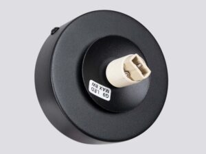 Miniaturka 5 - Gniazdo żarówki G9 LED w czarnej metalowej podstawie kinkietu