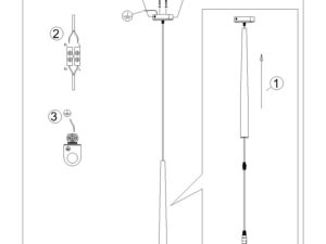 Miniaturka 10 - Instrukcja montażu lampy wiszącej czarnej jednopunktowej ze stożkowym kloszem