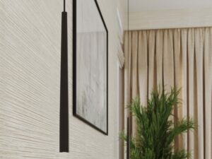 Miniaturka 13 - Czarna lampa wisząca ze stożkowym kloszem w aranżacji wnętrza detal