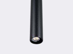 Miniaturka 3 - Dolna część stożkowego klosza lampy czarnej z żarówką LED G9 detal zbliżenie