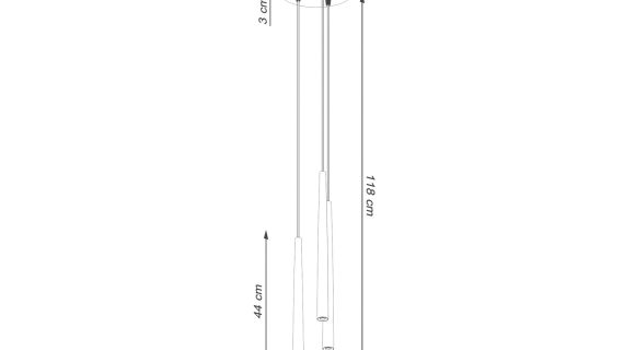Miniaturka 9 - Lampa wisząca BLANCO 3P czarna