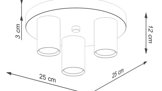Miniaturka 6 - Plafon LARGO 3P biały