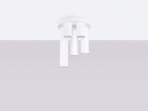 Miniaturka 1 - Biały plafon czteropunktowy z długimi tubami na jasnym tle