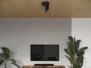 Miniaturka 10 - Plafon czarny trzypunktowy w aranżacji nad strefą TV w salonie