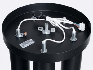 Miniaturka 4 - Metalowa podstawa plafonu czarnego z okablowaniem montażowym