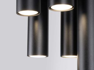 Miniaturka 5 - Świecące tuby czarnego plafonu z ciepłym światłem LED