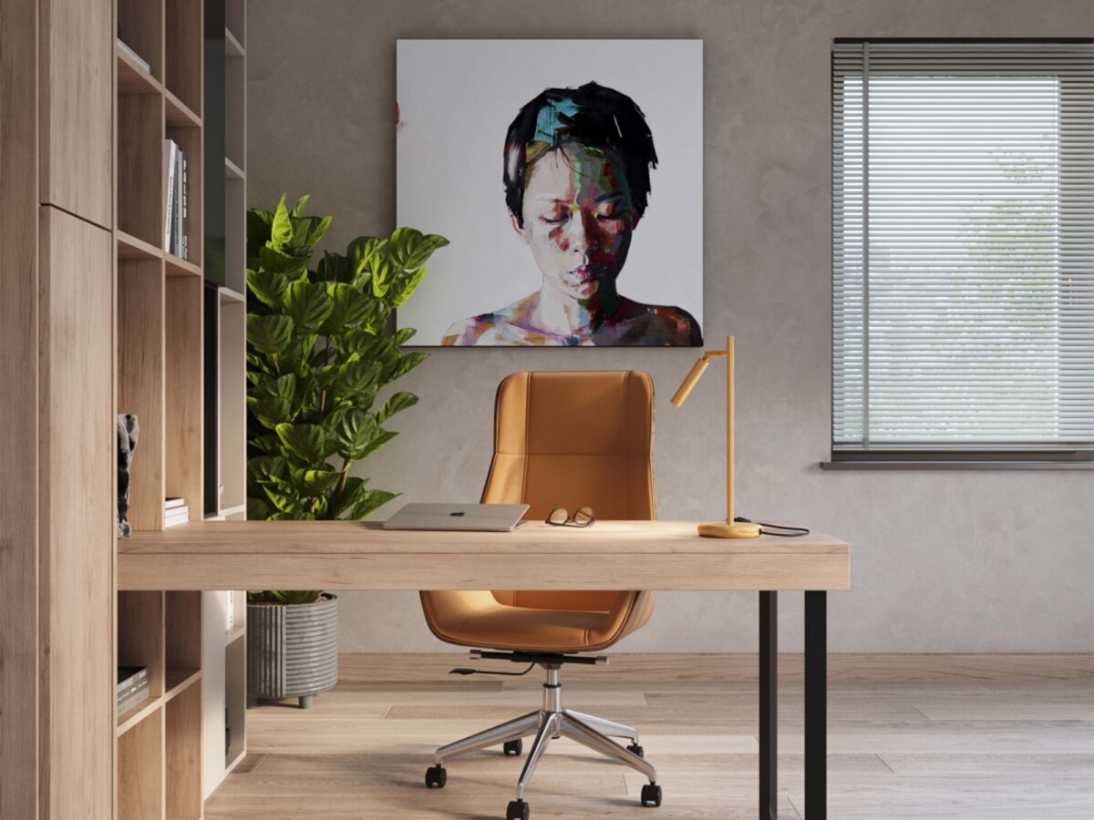Minimalistyczne biuro skandynawskie
