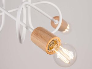 Miniaturka 6 - Świecące żarówki filamentowe w drewnianych oprawkach lampy