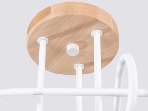 Miniaturka 7 - Okrągła podstawa sufitowa z litego drewna bukowego