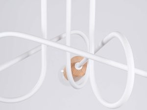 Miniaturka 8 - Biała metalowa konstrukcja ramion lampy sufitowej z dekoracją