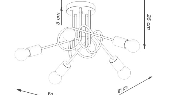 Miniaturka 9 - Żyrandol IGNIS 5 biały