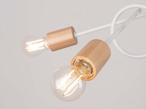 Miniaturka 8 - Świecące żarówki filamentowe w drewnianych oprawkach lampy pająk