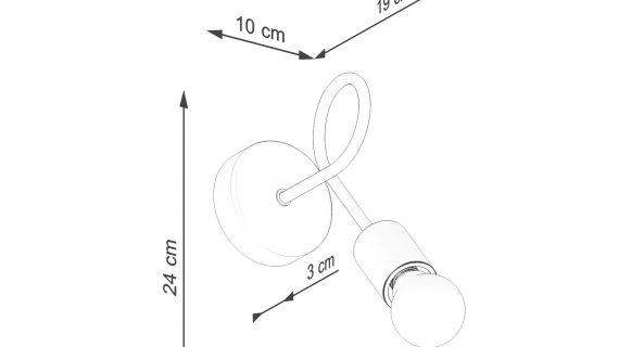 Miniaturka 10 - Kinkiet IGNIS czarny