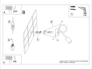 Miniaturka 11 - Instrukcja montażu kinkietu ściennego z podłączeniem przewodów