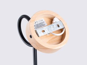 Miniaturka 4 - Detal mocowania drewnianej rozety kinkietu z uchwytem montażowym