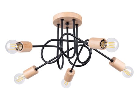 Żyrandol IGNIS 5 czarny