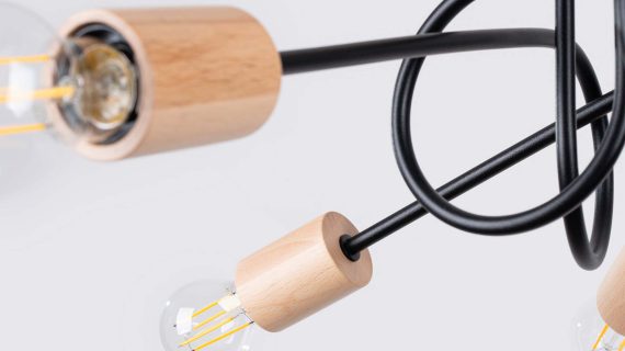 Miniaturka 6 - Żyrandol IGNIS 5 czarny