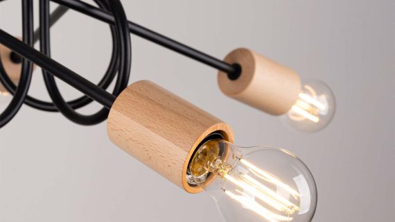 Miniaturka 7 - Żyrandol IGNIS 5 czarny