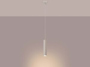 Miniaturka 3 - Lampa wisząca kremowa tuba z ciepłym światłem LED