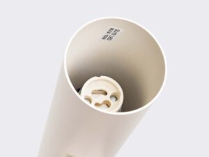 Miniaturka 6 - Wnętrze tuby kinkietu kremowego z ceramiczną oprawką GU10