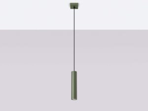 Miniaturka 2 - Minimalistyczna lampa wisząca zielona na szarym tle