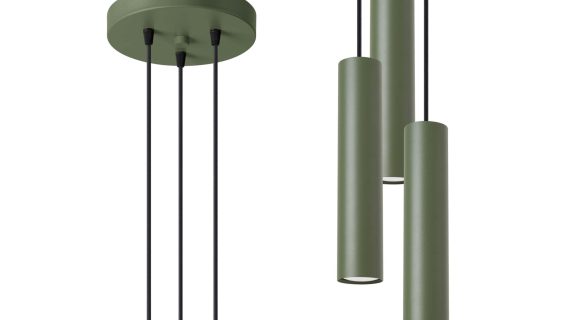 Miniaturka 1 - Lampa wisząca NOVEL 3P zielona oliwka