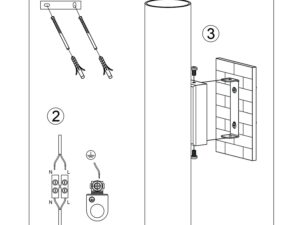 Miniaturka 7 - Instrukcja montażu kinkietu ściennego z kolejnymi krokami instalacji