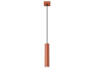 Miniaturka 12 - Lampa wisząca tubowa w kolorze ceglastym z czarnym kablem