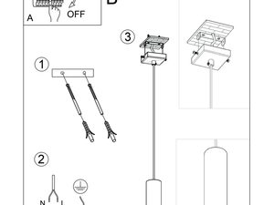 Miniaturka 8 - Instrukcja montażu lampy wiszącej z gwintem GU10