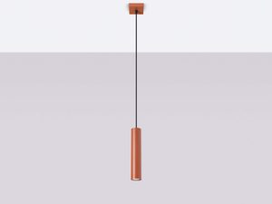 Miniaturka 1 - Ceglasta lampa wisząca typu tuba na minimalistycznym tle