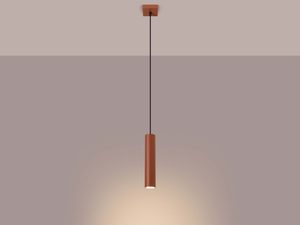 Miniaturka 2 - Włączona lampa tubowa ceglasta emitująca ciepłe światło