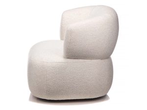 Miniaturka 2 - Kremowy fotel boucle zaokrąglony nowoczesny profil