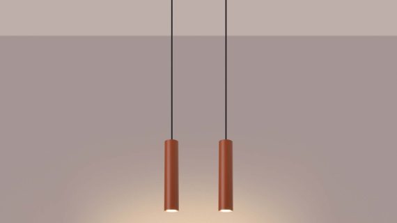 Miniaturka 3 - Lampa wisząca NOVEL 2 ochra czerwona