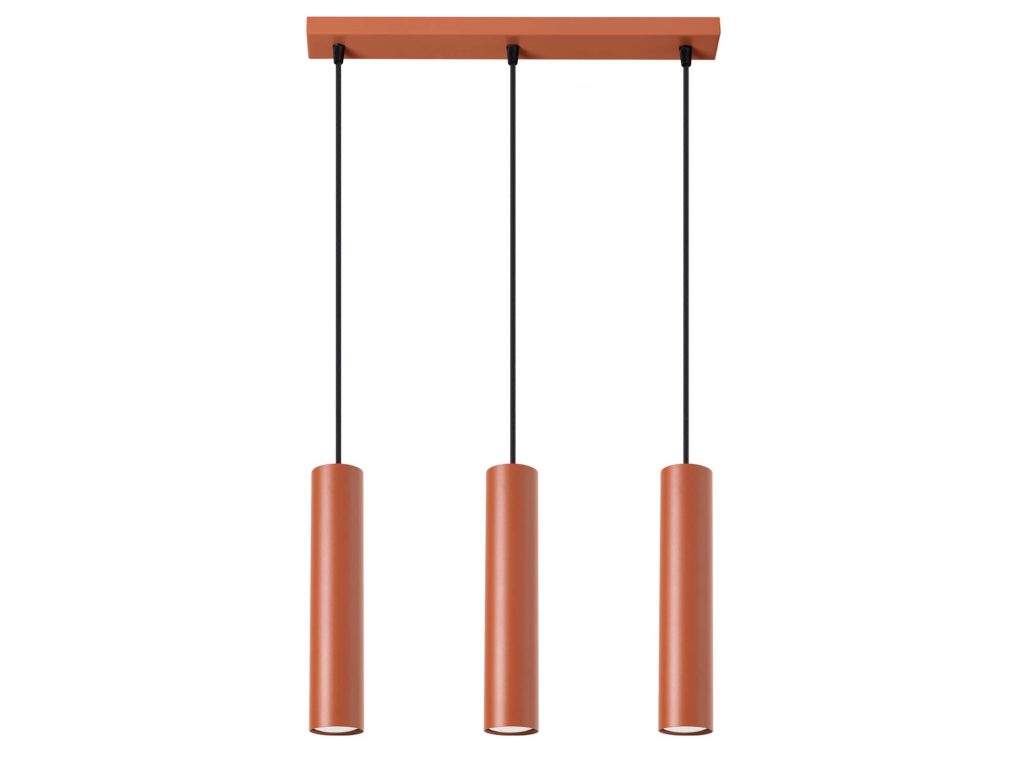 Lampa wisząca NOVEL 3L ochra czerwona