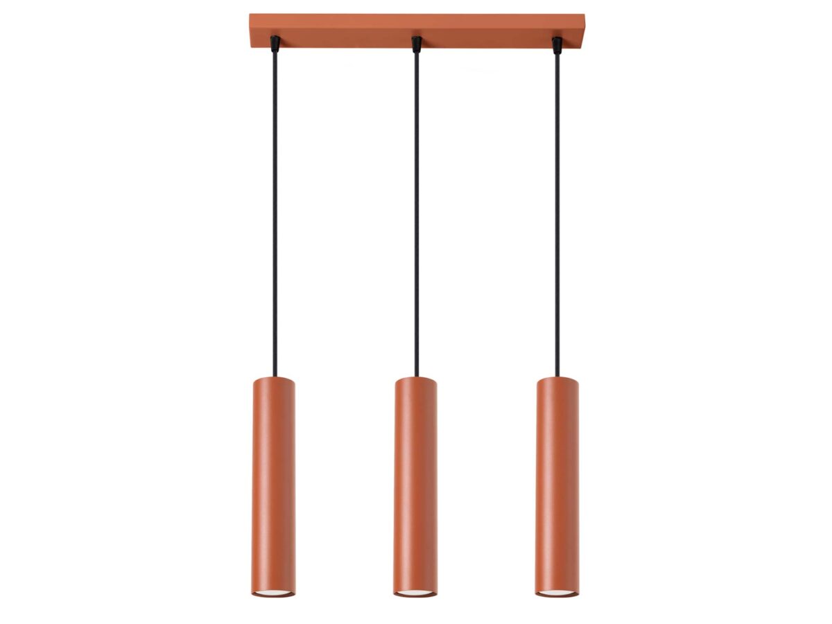 Lampa wisząca NOVEL 3L ochra czerwona