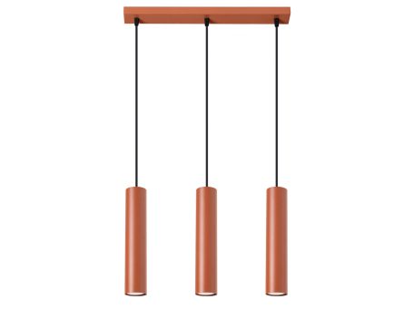 Lampa wisząca NOVEL 3L ochra czerwona