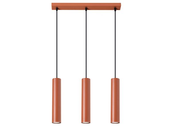Lampa wisząca NOVEL 3L ochra czerwona