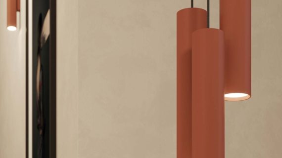 Miniaturka 11 - Lampa wisząca NOVEL 3L ochra czerwona