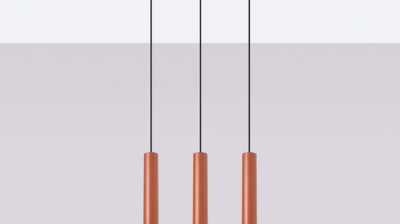 Miniaturka 2 - Lampa wisząca NOVEL 3L ochra czerwona