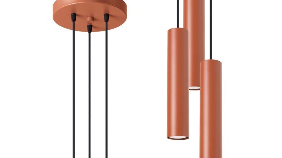 Miniaturka 1 - Lampa wisząca NOVEL 3P ochra czerwona