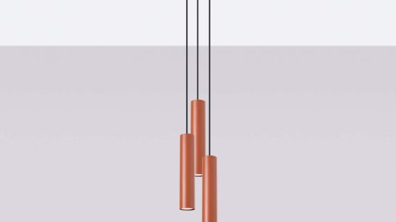 Miniaturka 2 - Lampa wisząca NOVEL 3P ochra czerwona