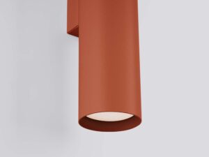 Miniaturka 3 - Dolna część cylindrycznego klosza kinkietu ceglastego z wbudowanym światłem LED detal