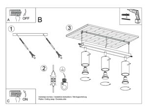Miniaturka 9 - Instrukcja montażu plafonu sufitowego trójpunktowego z listwą