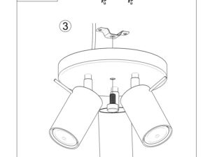 Miniaturka 8 - Instrukcja montażu plafonu sufitowego trójpunktowego z okrągłą podstawą