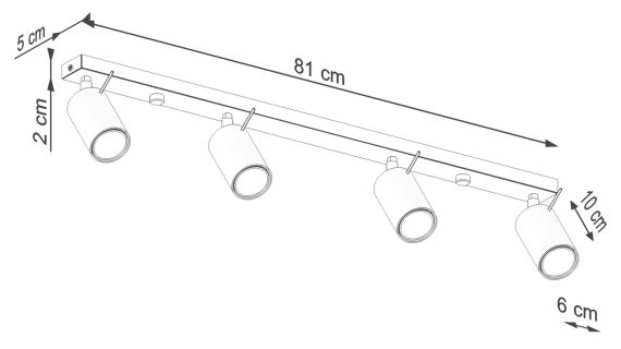 Miniaturka 8 - Plafon RINTO 4L beżowy