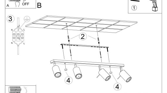 Miniaturka 9 - Plafon RINTO 4L beżowy